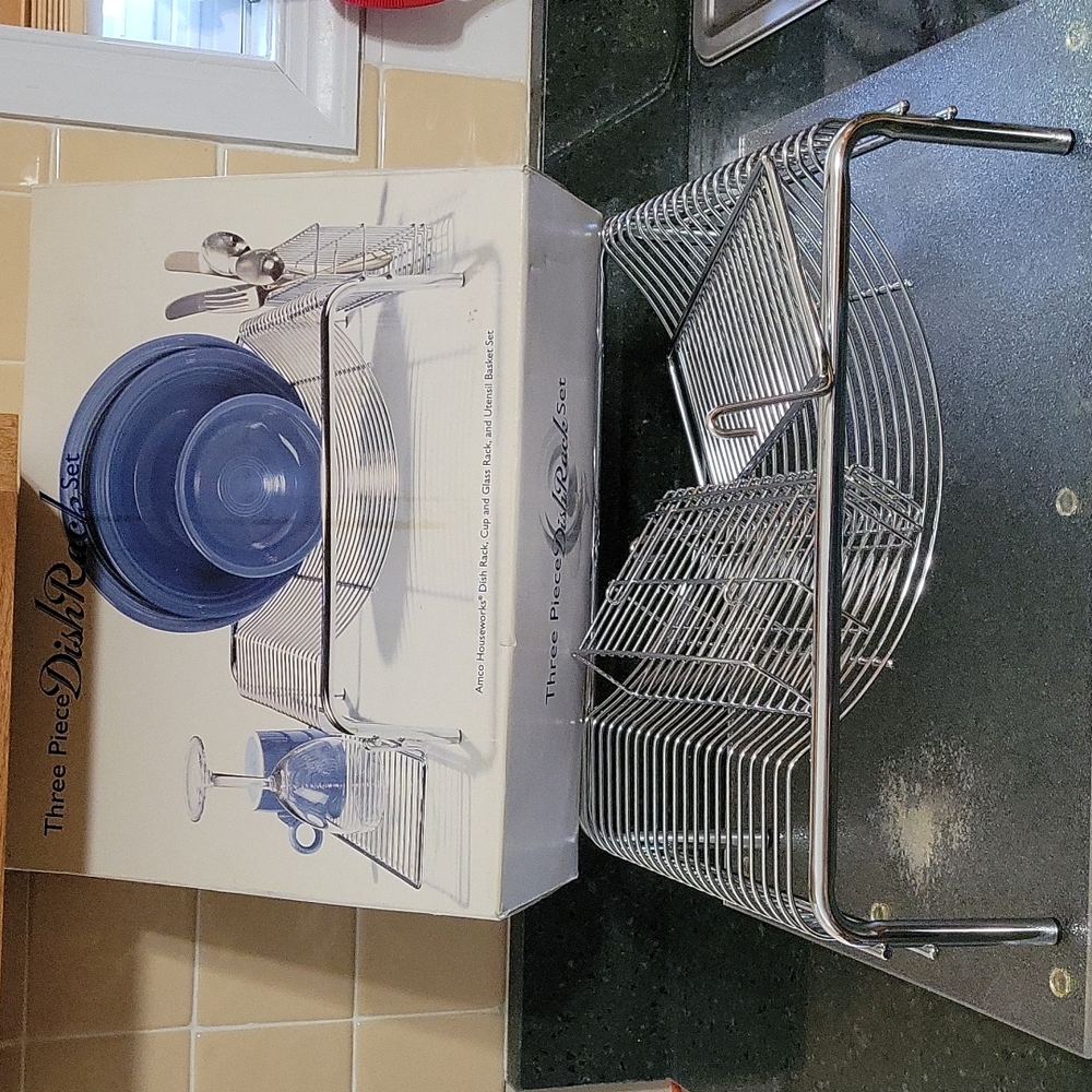 Three Piece Dish Rack Set - Picture 4 of 14